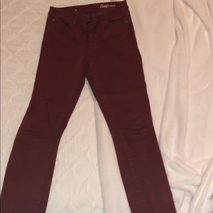 Gap cranberry colored jeans